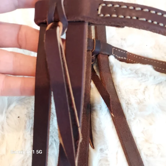 Western Horse Bridle Brown Leather - Picture 3 of 14